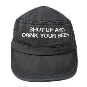 Shut Up And Drink Your Beer Strapback Army Cap Black One Size Alternative